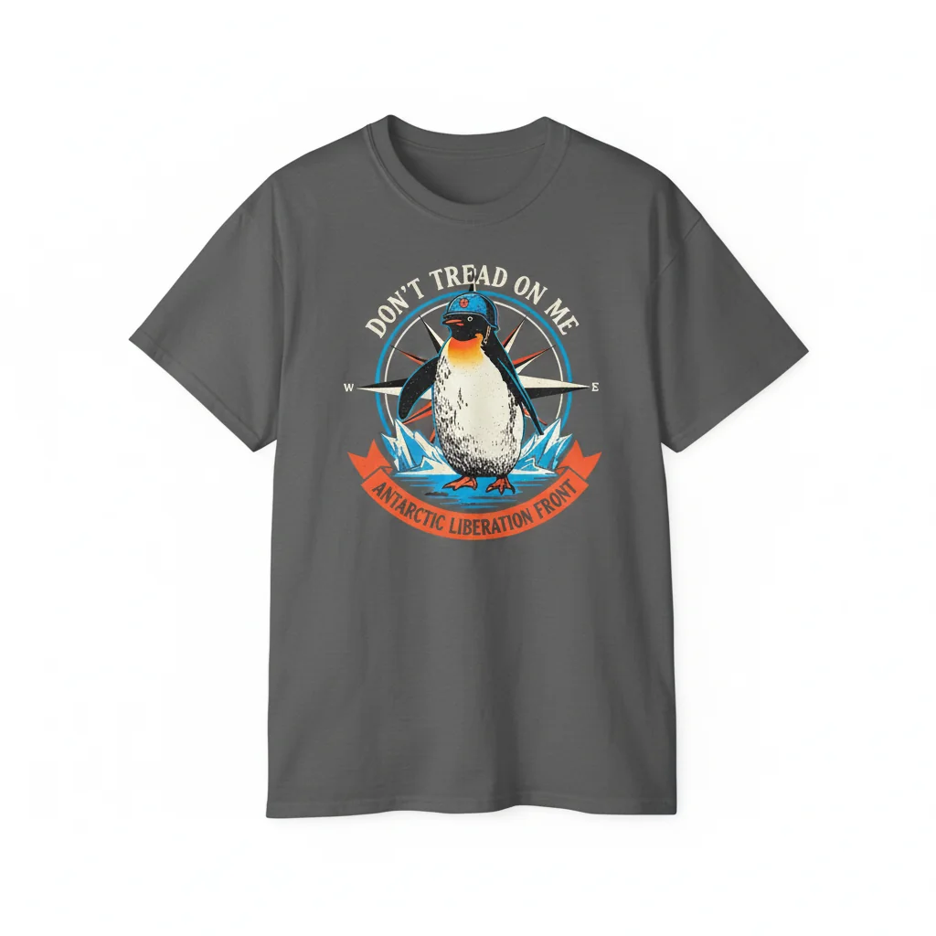 Don't Tread On Me Penguin Tee - Ultra-Durable & Vibrant Graphic Shirt