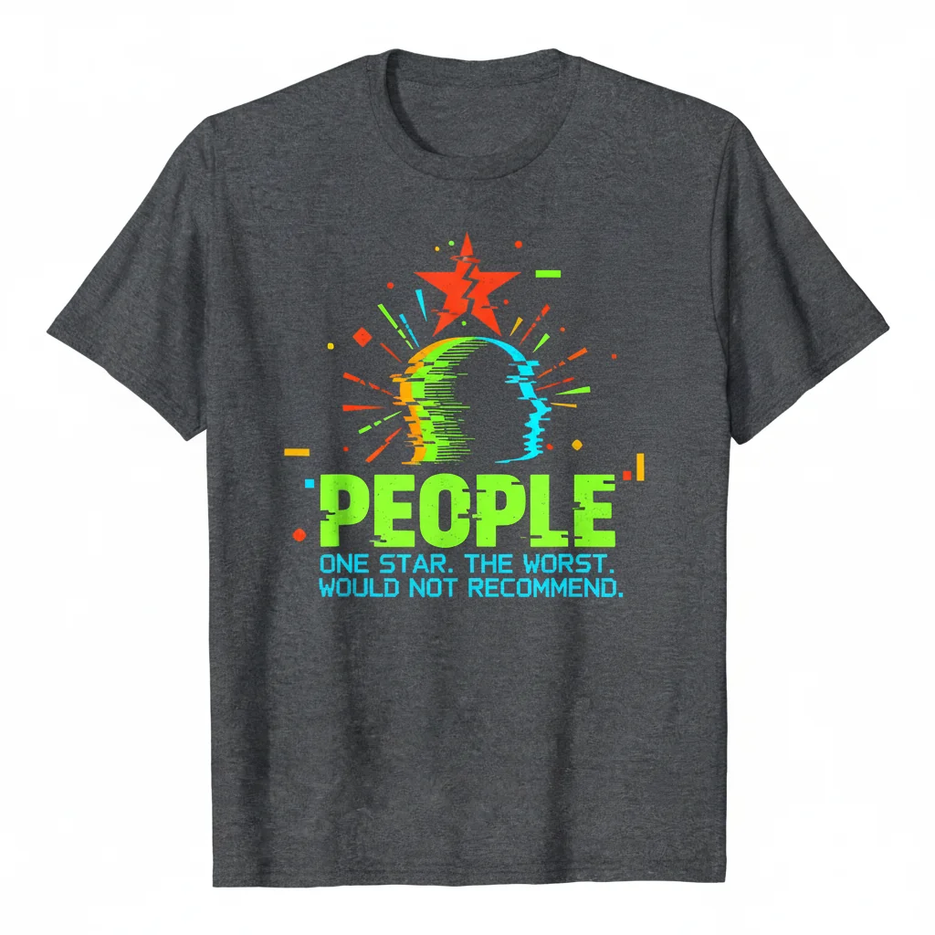 Funny One Star Review T-Shirt: 'The Worst, Would Not Recommend' Graphic Tee