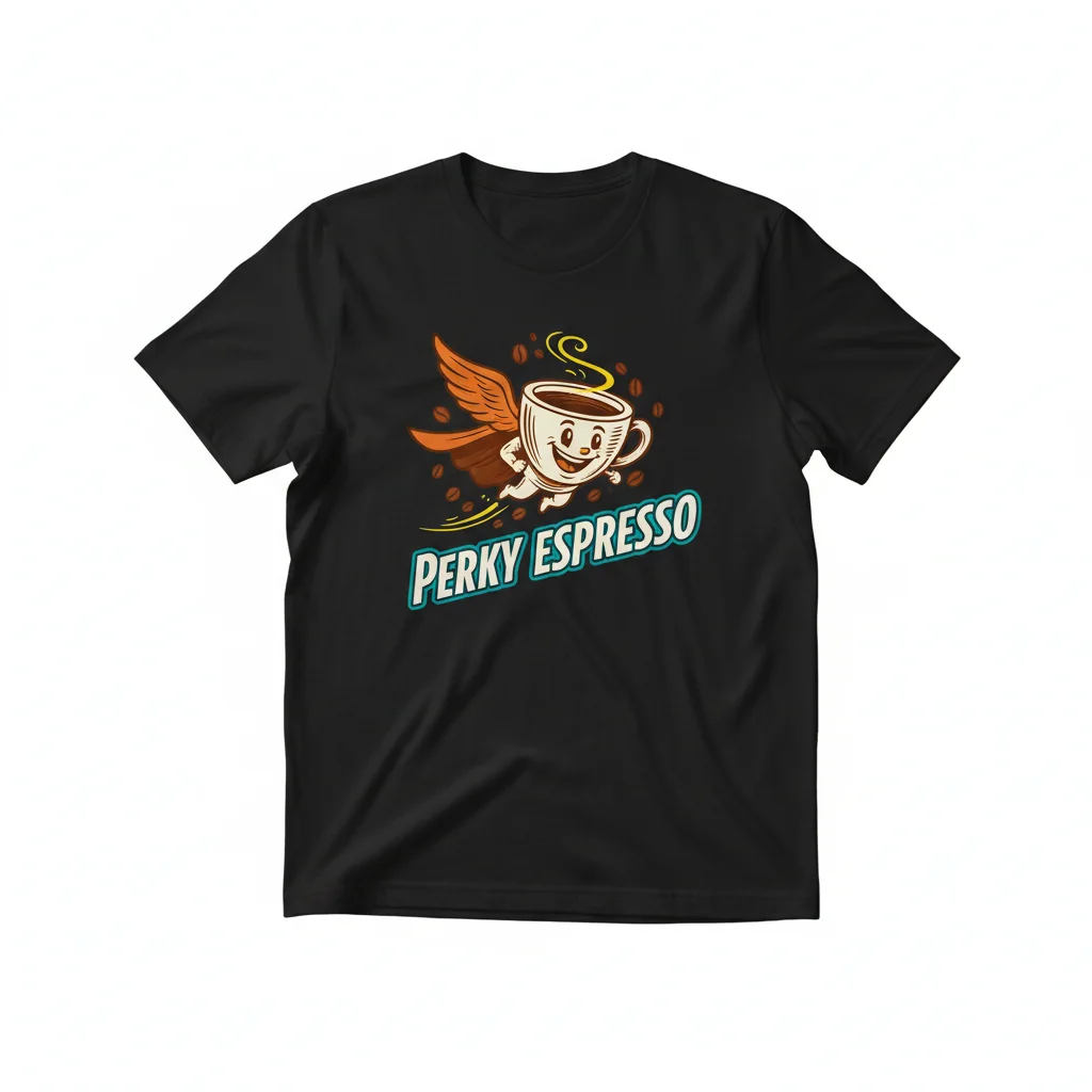 Perky Espresso Essential T-Shirt - Coffee Lover's Tee