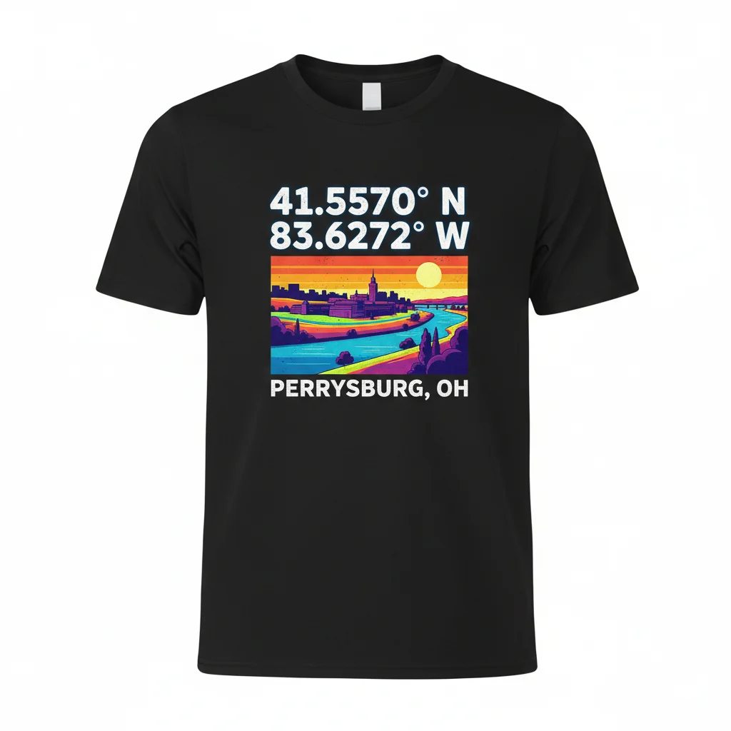 Perrysburg, OH Coordinates: Wear Your Roots Essential Tee