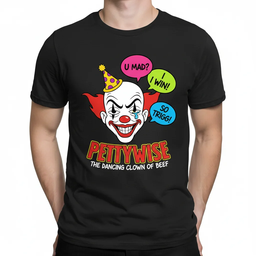 PETTYWISE THE DANCING CLOWN PARODY T-Shirt – Fade-Resistant & Pre-Shrunk Comfort