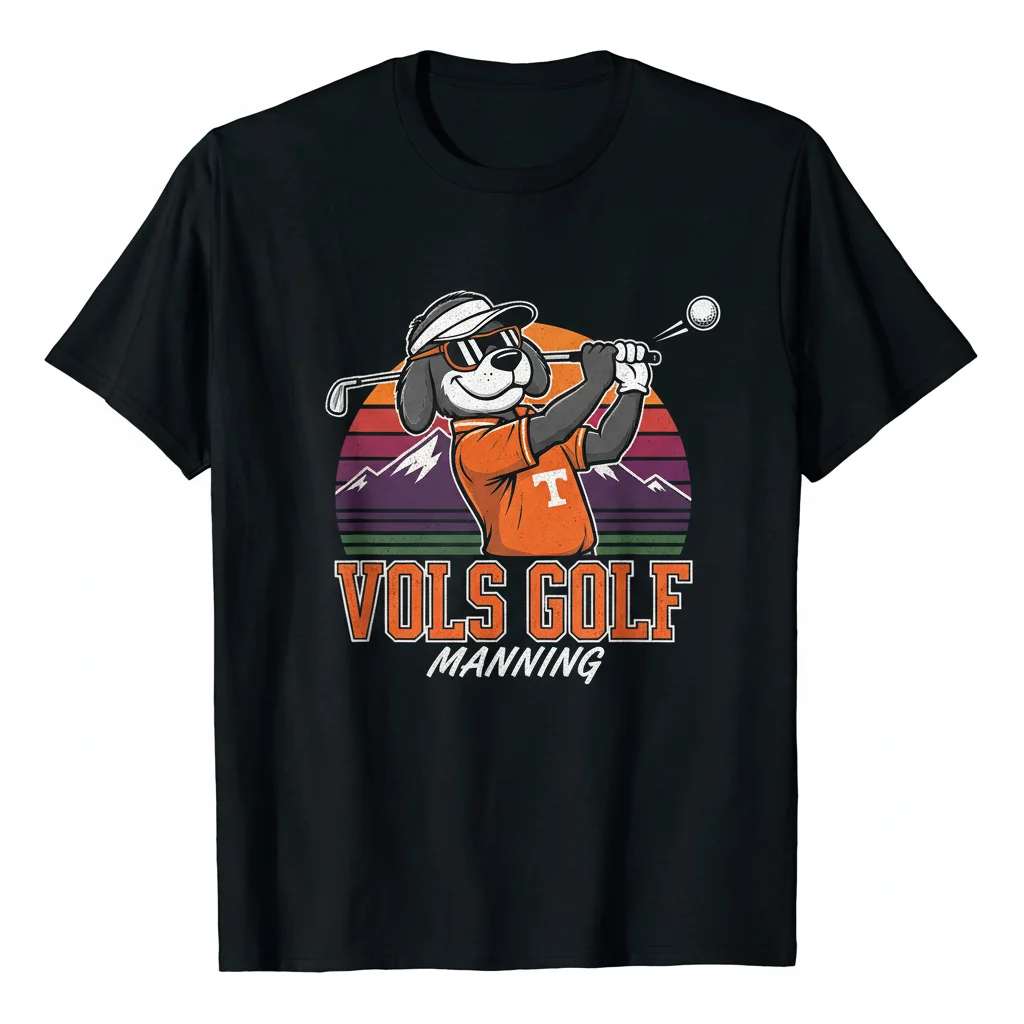 Peyton Manning Vols Golf Swinging Smokey Dog Logo T-Shirt - Premium Comfort & Lasting Style