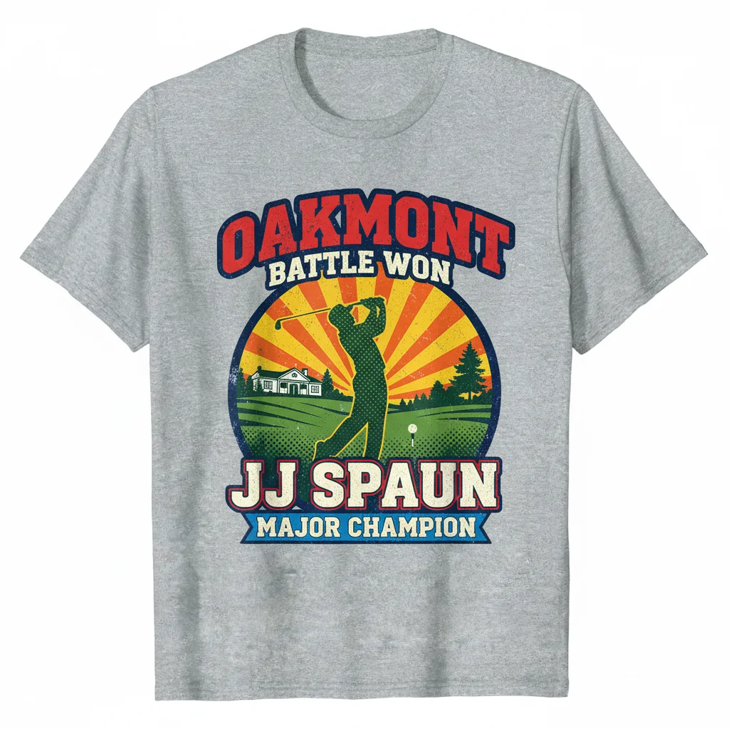 PGA Tour JJ Spaun Oakmont Major Champion T-Shirt - Golf Victory Apparel
