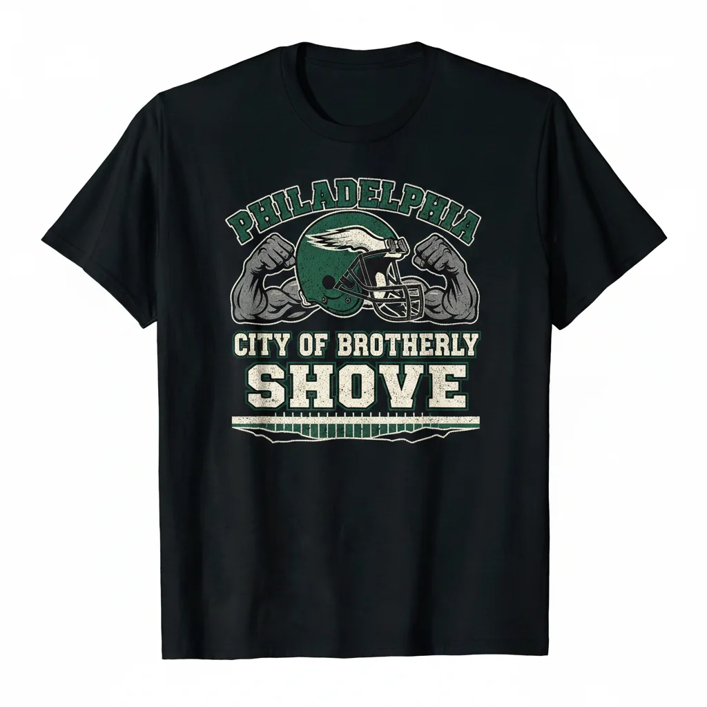 Philadelphia Eagles 'City of Brotherly Shove' Shirt | Durable & Pre-Shrunk