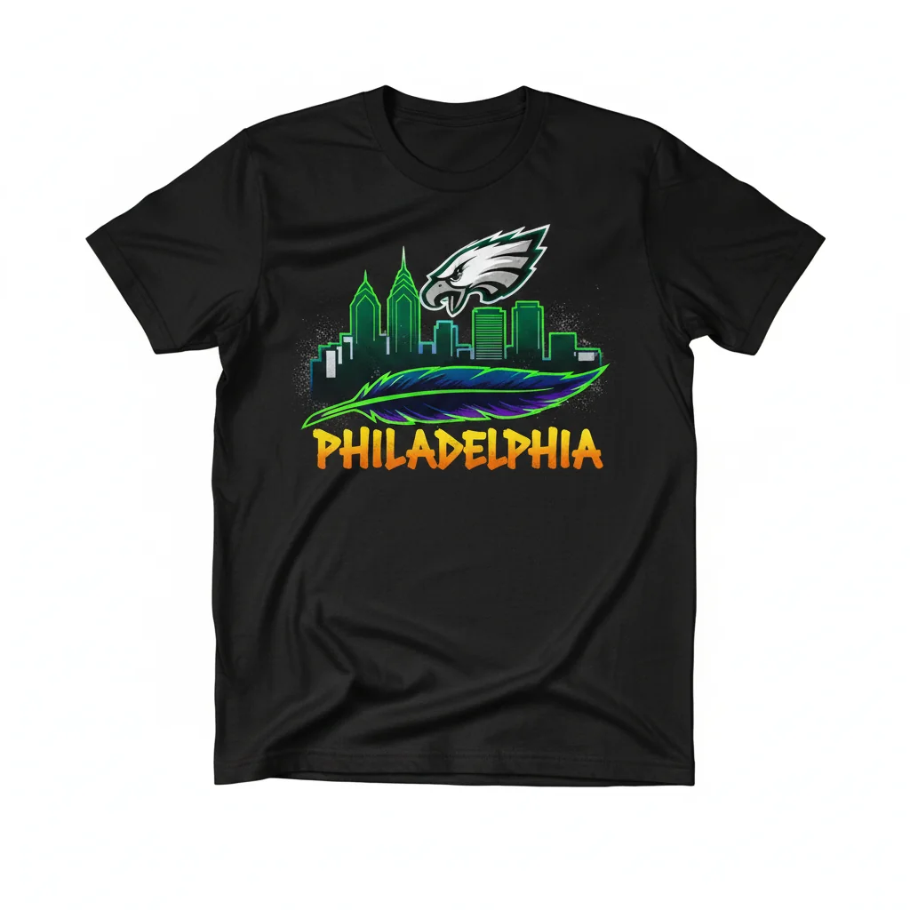 Philadelphia Eagles City Skyline Logo T-Shirt - Official NFL Fan Gear