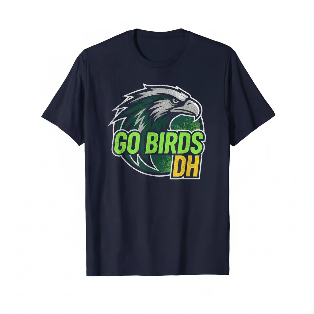Philadelphia Eagles "Go Birds" DH Fan T-Shirt - Premium Cotton