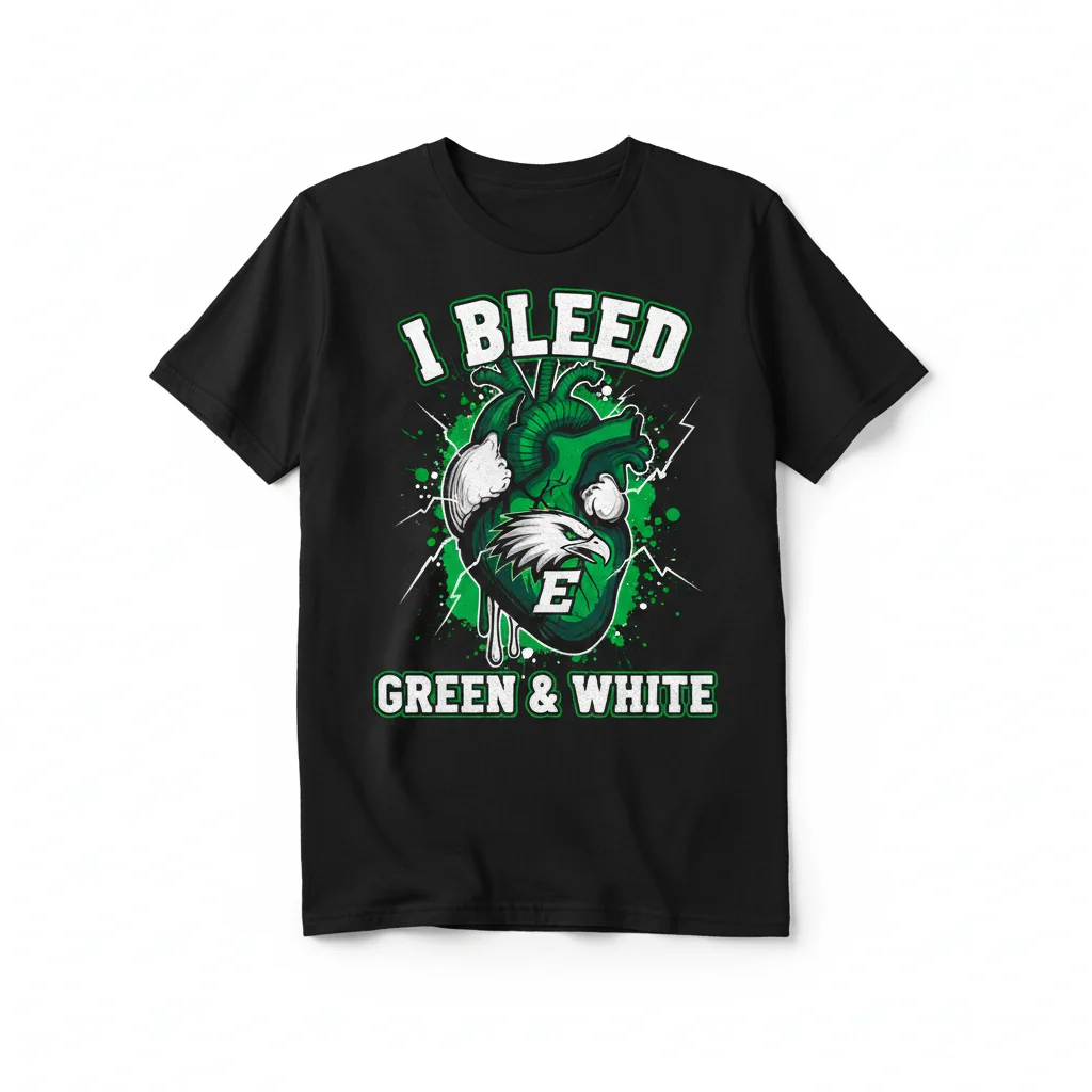Philadelphia Eagles 'I Bleed Green & White' Fan T-Shirt - Official NFL Gear