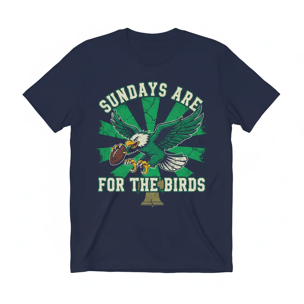 Philadelphia Eagles Mascot Sundays Are For The Birds T-Shirt – Premium Cotton Fan Apparel