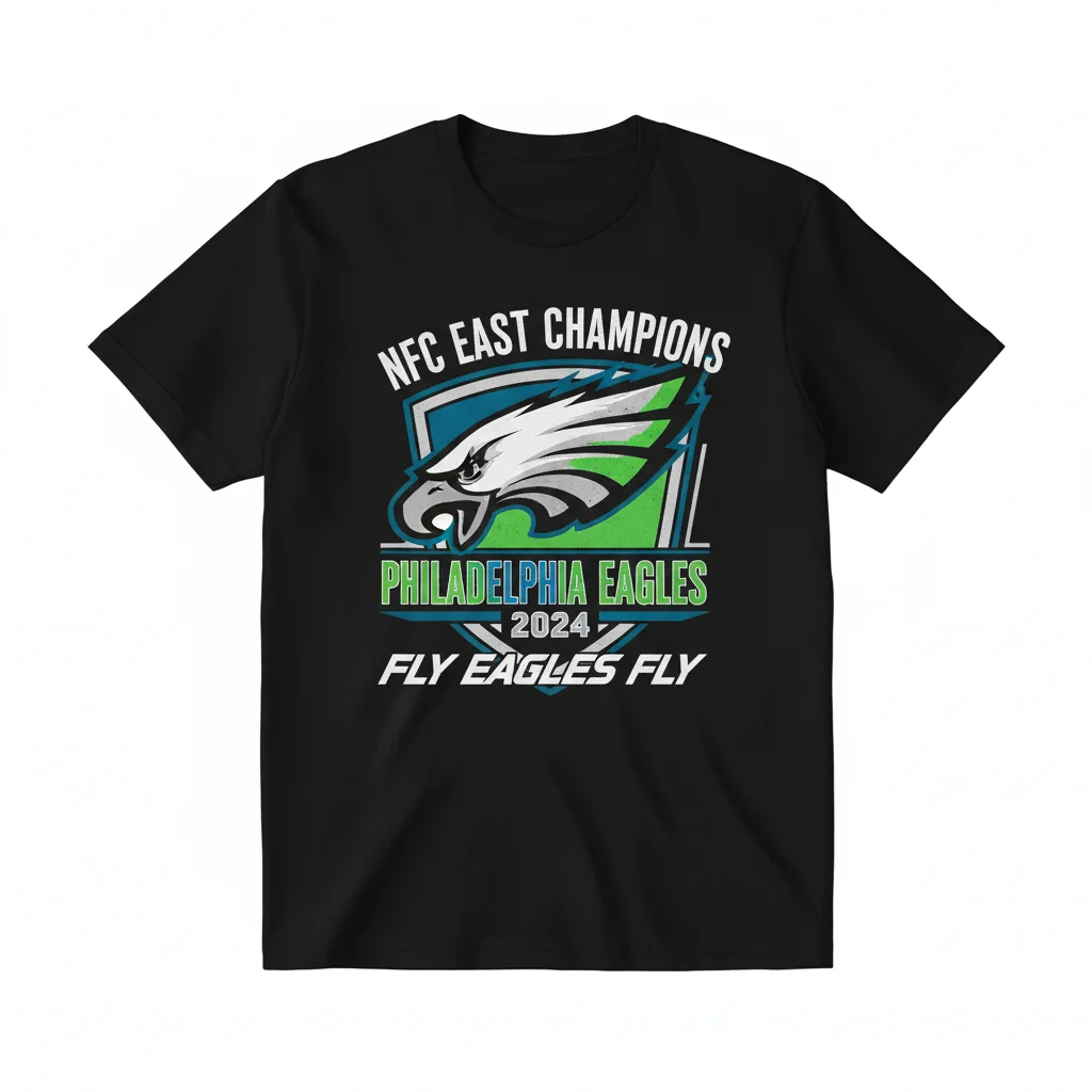 Philadelphia Eagles NFC East Champions 2024 Fly Eagles Fly T-Shirt - Official Fan Apparel