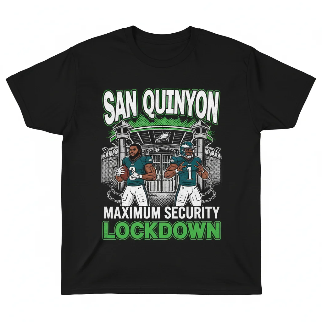 Philadelphia Eagles Saquon Barkley Quinyon Mitchell Maximum Security Lockdown Fan Shirt
