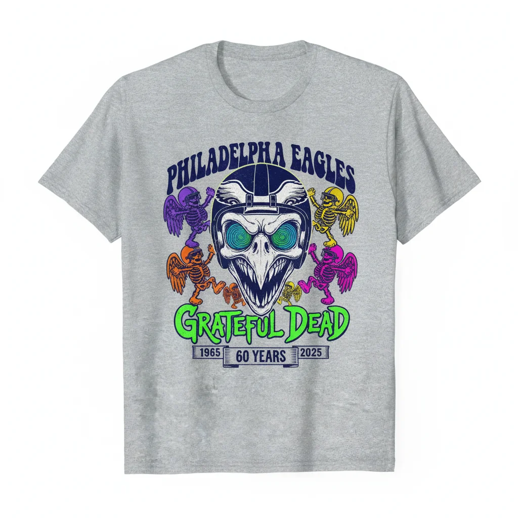Philadelphia Eagles x Grateful Dead: A Legacy of Roar & Harmony T-Shirt