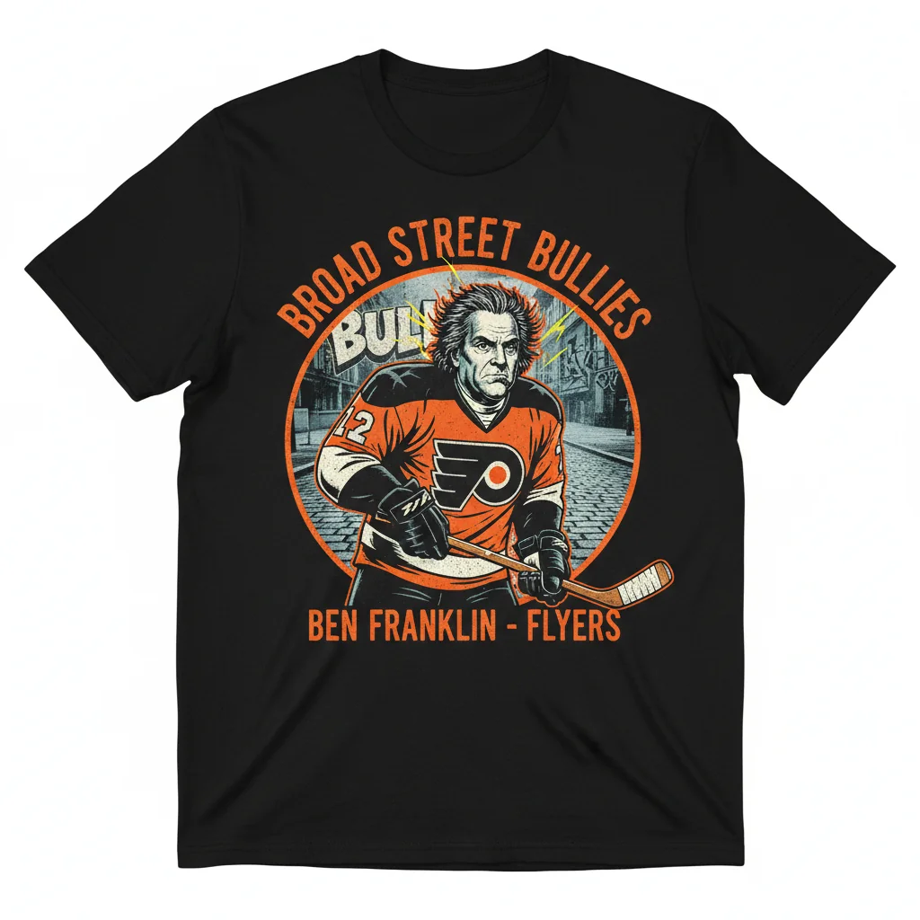 Philadelphia Flyers Ben Franklin Broad Street Bullies Shirt | Premium Fan Tee