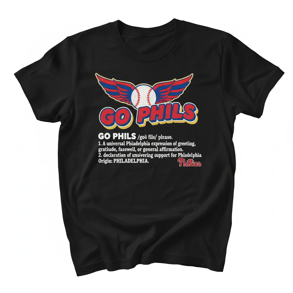 Philadelphia Phillies 'Go Phils' Definition Baseball Fan T-Shirt