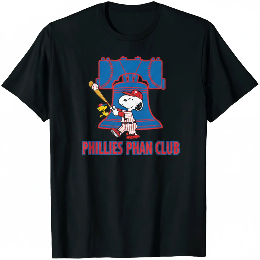 Philadelphia Phillies x Peanuts Snoopy & Woodstock Tee | Vibrant & Durable Fan Apparel