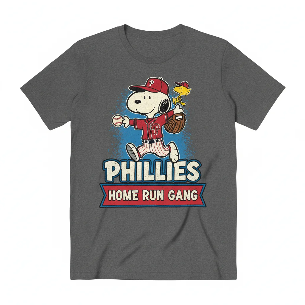 Phillies Snoopy & Woodstock Tee