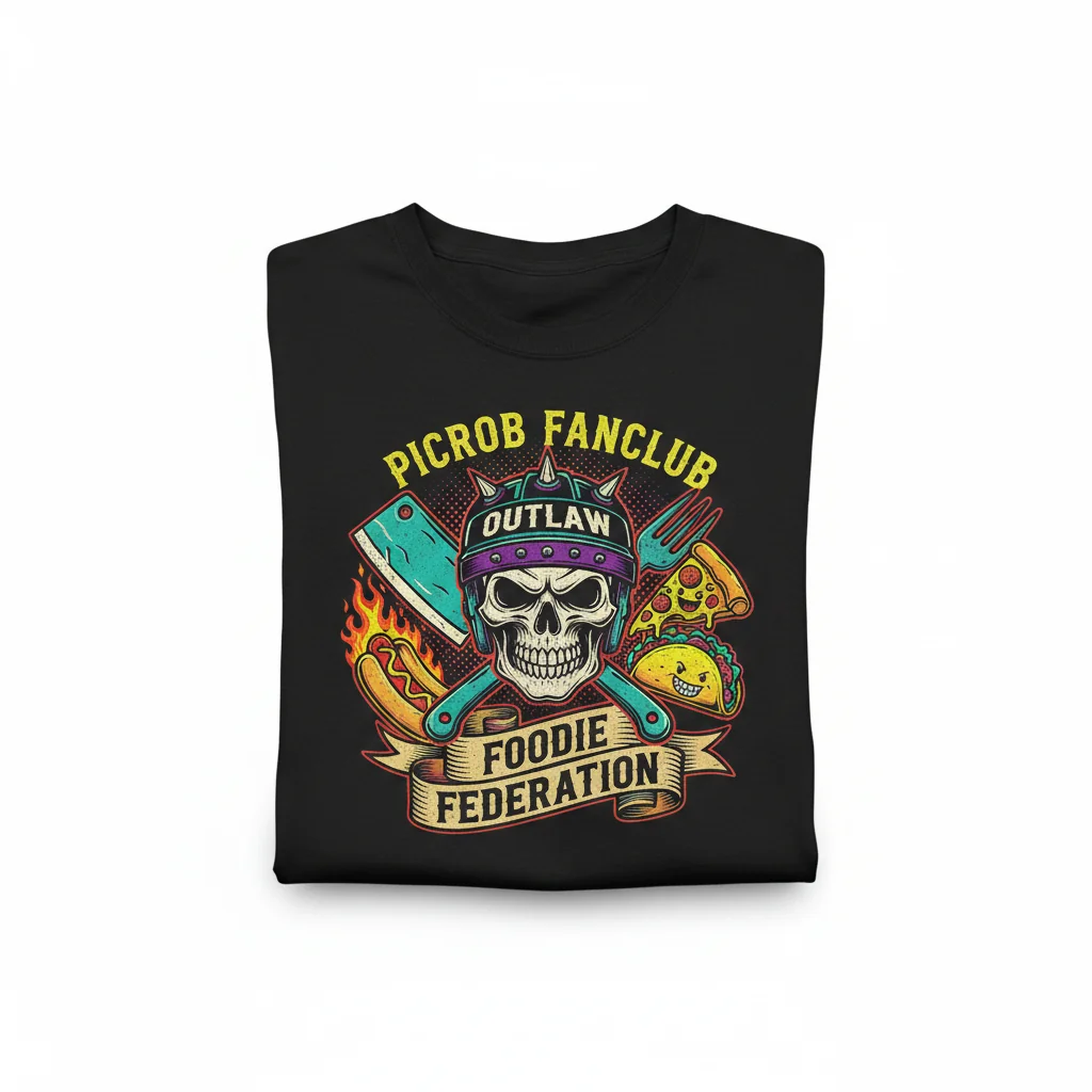 Picrob Fanclub Merch Outlaws Generation Foodie Federation Essential T-Shirt – Premium Cotton Tee