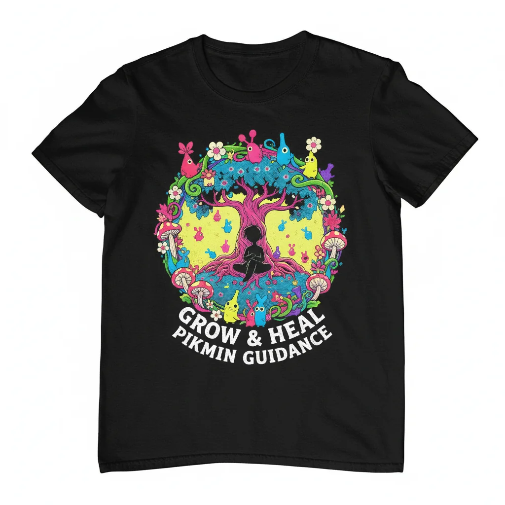 Pikmin Bloom 'Healing Journey' Premium Eco-Tee – Durable & Pre-Shrunk Comfort