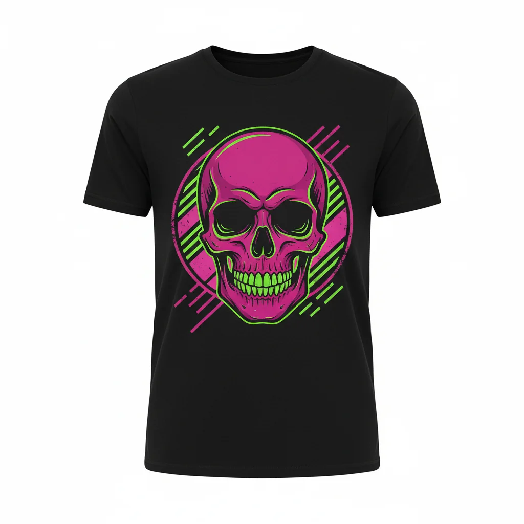 Vibrant Skull Art Tee: Embrace Your Edge