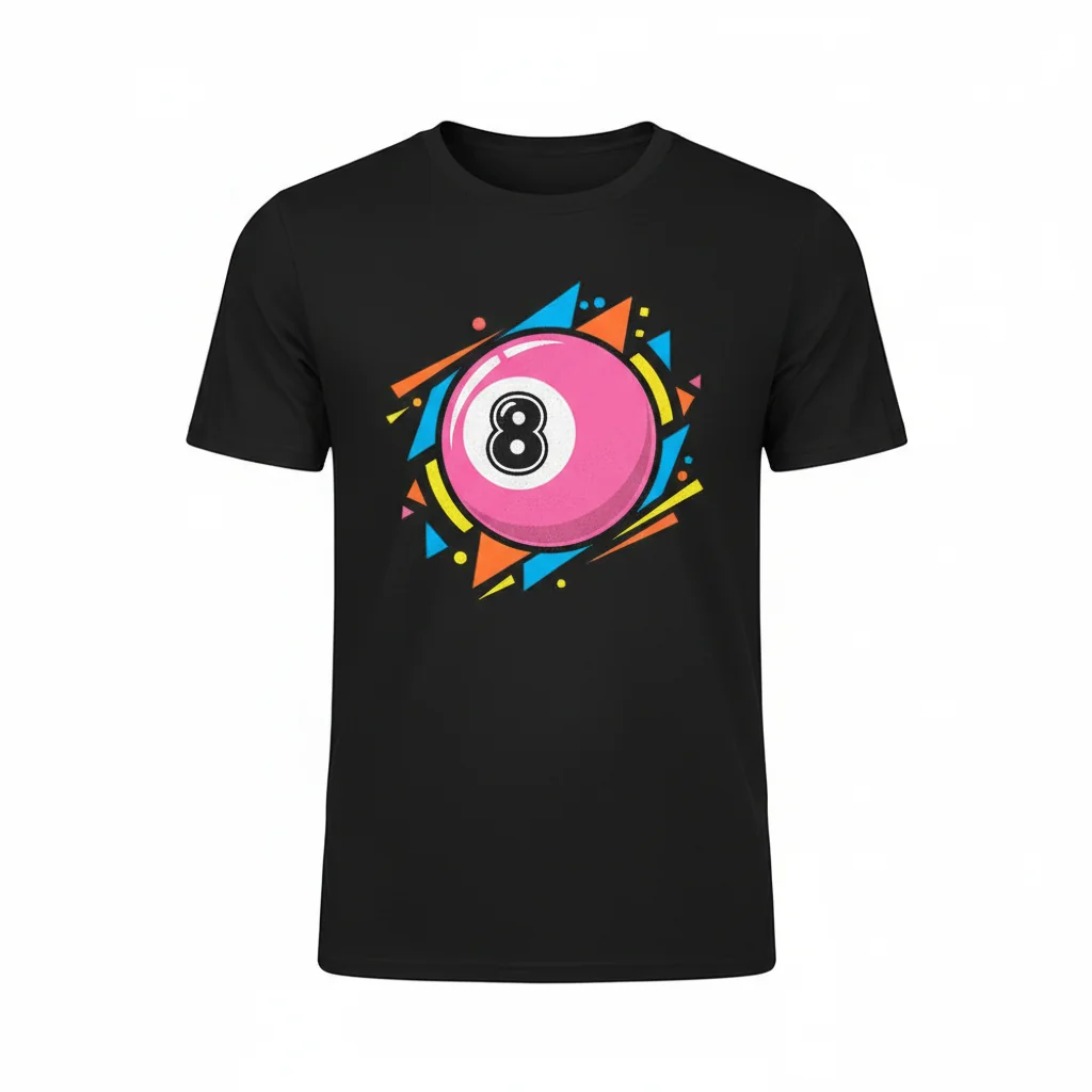 Pink Eight Ball 8 Ball Pool Essential T-Shirt - Comfortable Cotton Graphic Tee
