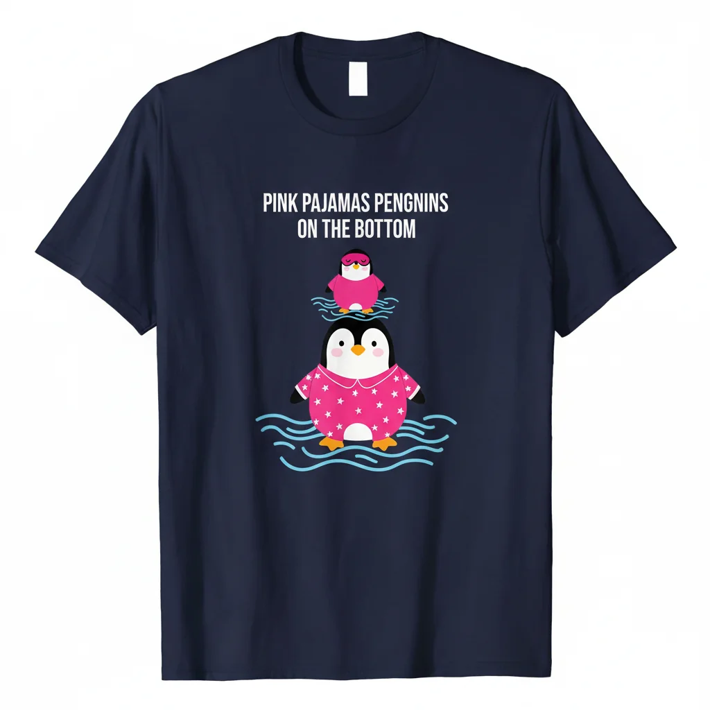 Pink Pajamas Penguin Tee