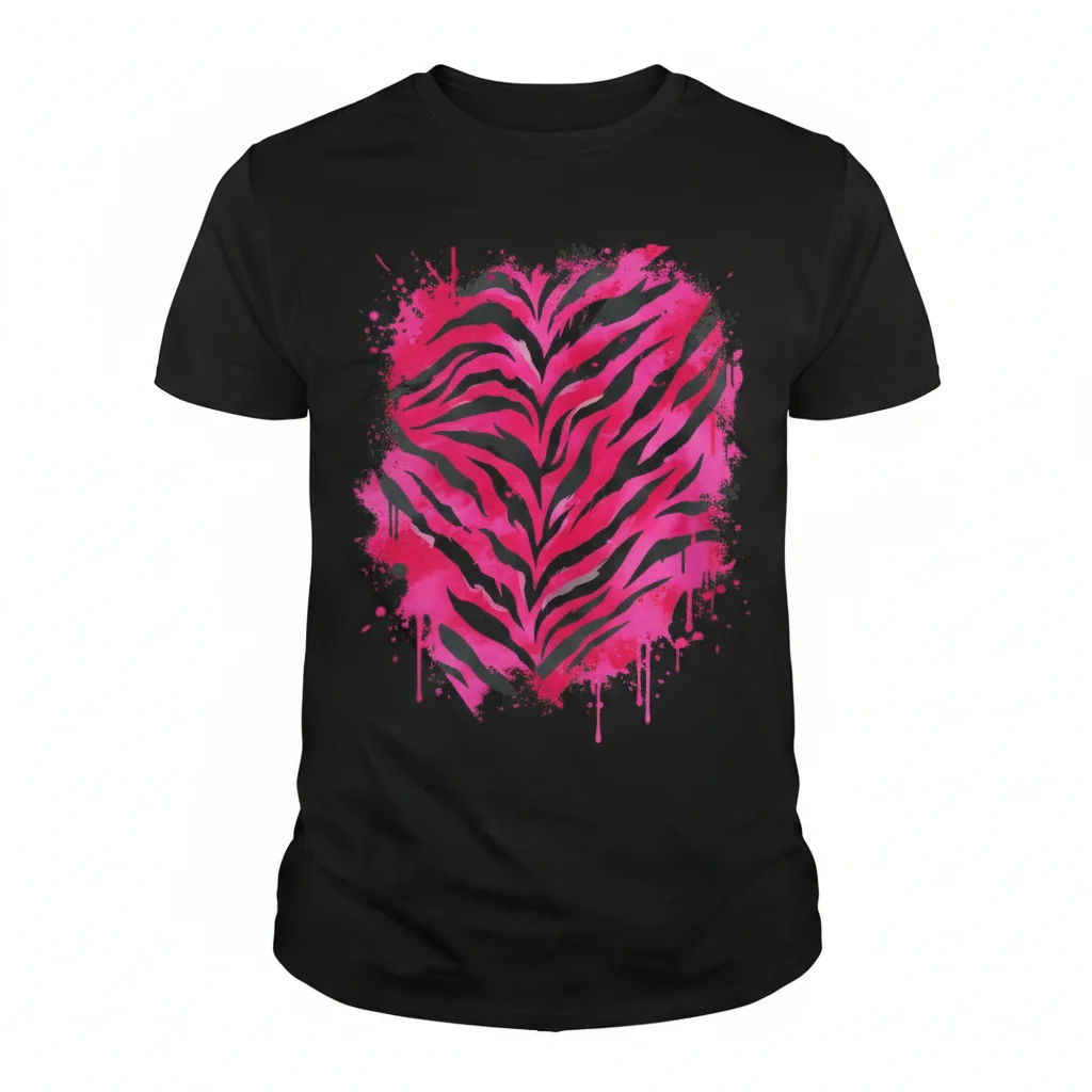 Tiger Stripe Essential Tee – Pink Vibe