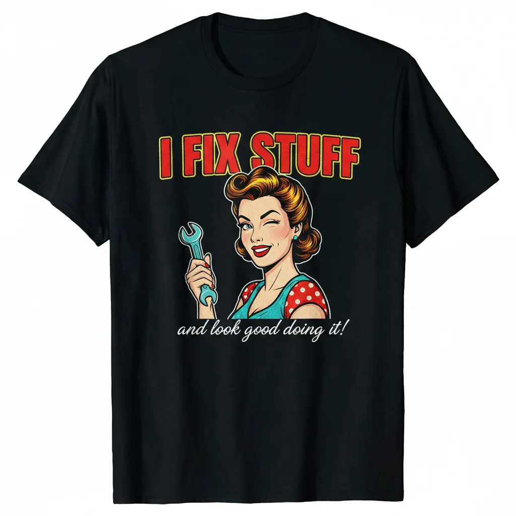 Pinup Women Quotes Classic T-Shirt – Retro Style, Soft Cotton Tee