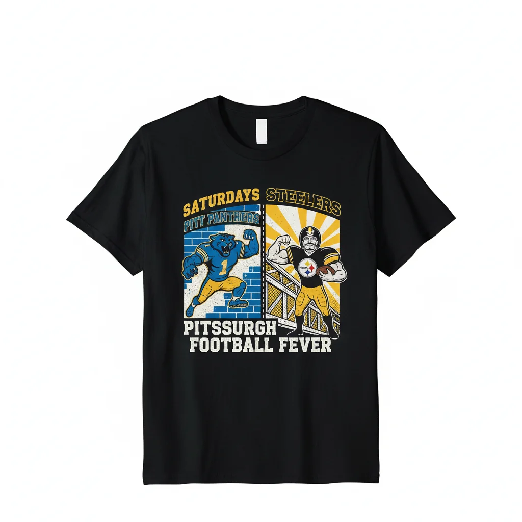 Panthers & Steelers Ultimate Fan Tee: Durable, Vibrant, and Comfortable