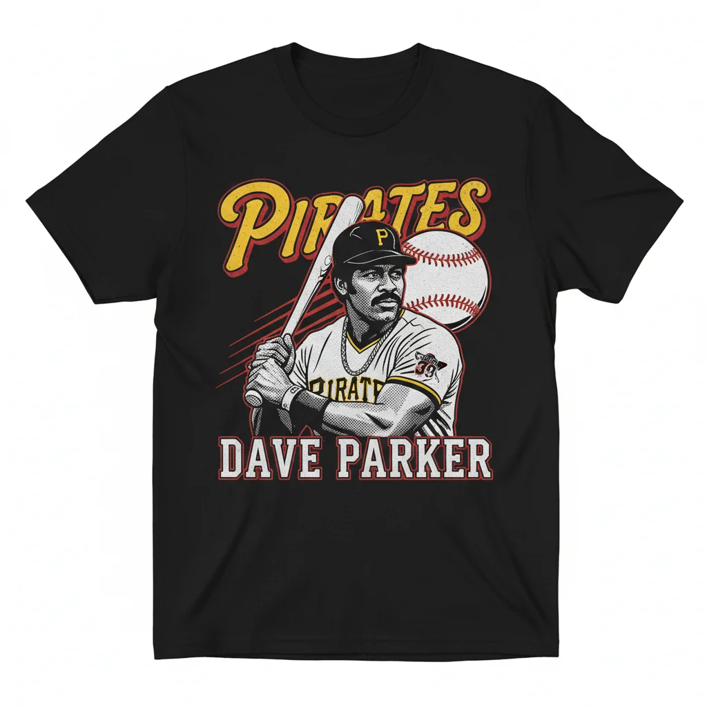 Dave Parker Pittsburgh Pirates Vintage Art Tee - Built to Last