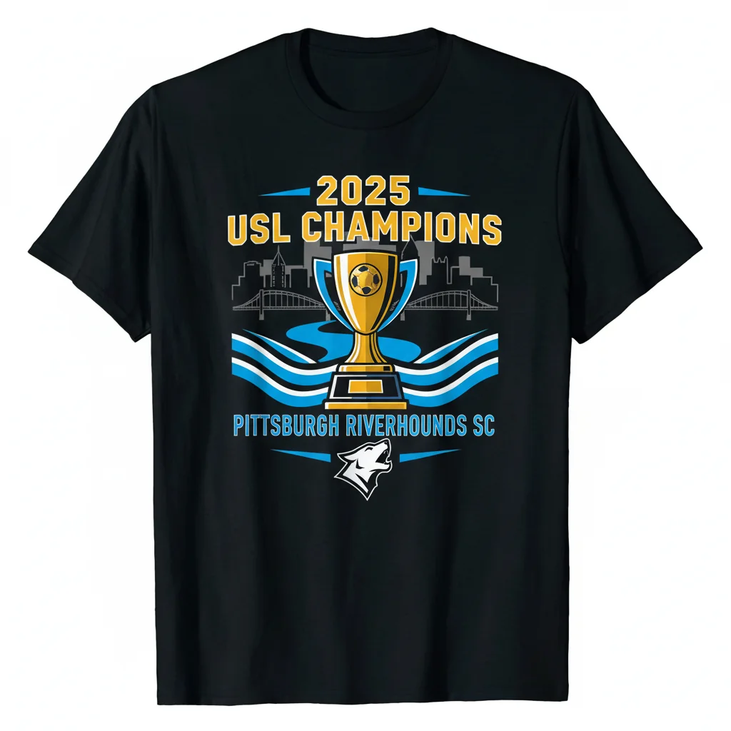 Pittsburgh Riverhounds SC 2025 USL Champions T-Shirt – Celebrate Victory!