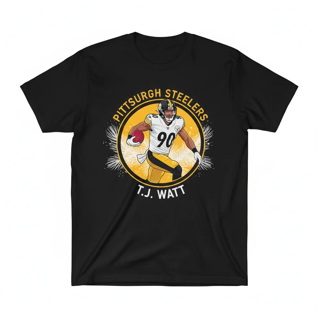 Pittsburgh Steelers TJ Watt Artistic Tribute Tee