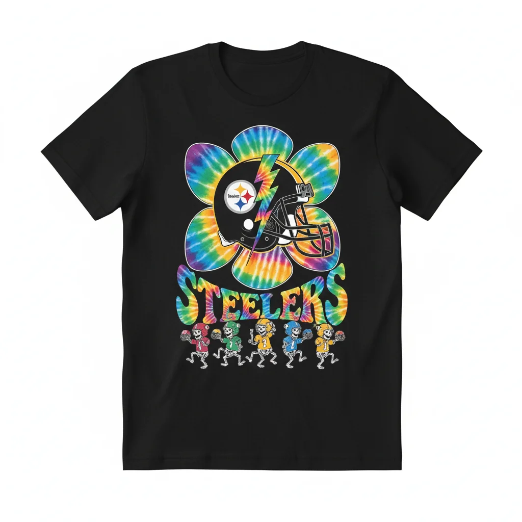 Steelers & Grateful Dead Fusion Art Tee – A Journey of Comfort