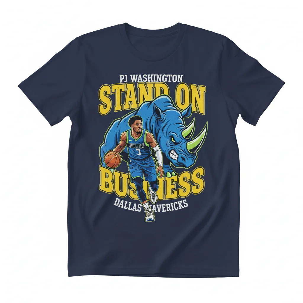 PJ Washington Dallas Mavericks "Standing On Business" Premium Fan Tee