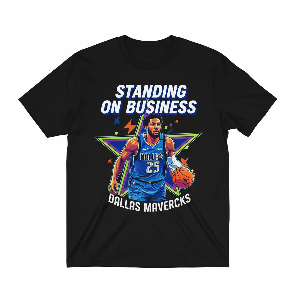 PJ Washington 'Standing on Business' Mavericks Shirt | Premium Fan Apparel