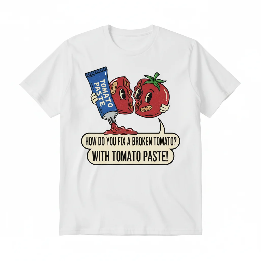 Tomato Troubles Tee: The Plant Joke Essential