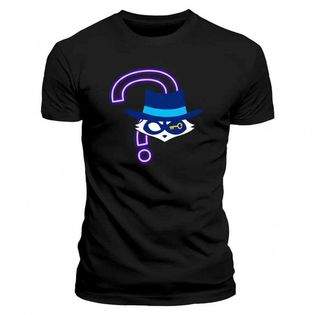Sly Cooper Thievius Raccoonus Sly Mask PlayStation T-Shirt