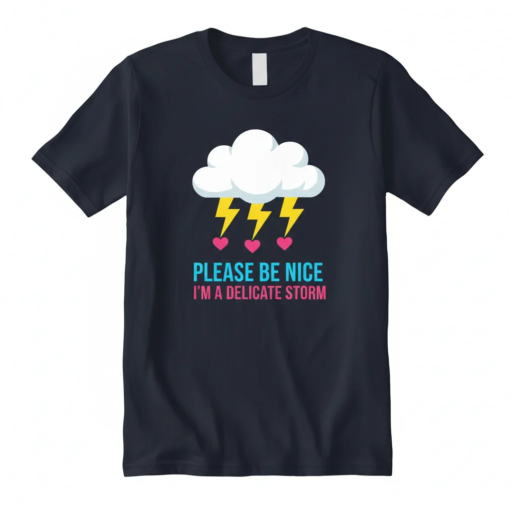 "Please Be Nice To Me" Essential Tee - Wear Your Heart on Your Sleeve
