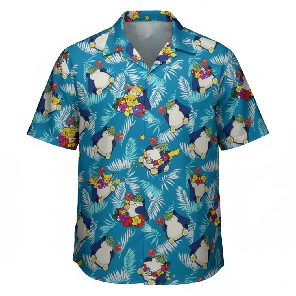 Snorlax's Serene Escape: The Hawaiian Dream Shirt