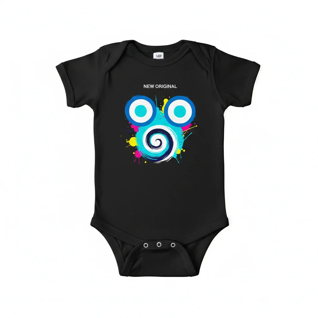 Poliwhirl Graphic Onesie | Durable, Fade-Resistant Baby Bodysuit