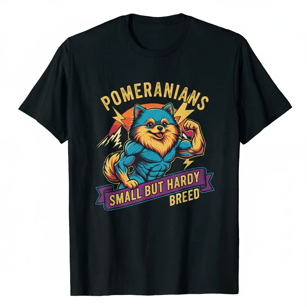 Pomeranian Pawsitivity: Ultra-Durable & Fade-Resistant Essential T-Shirt