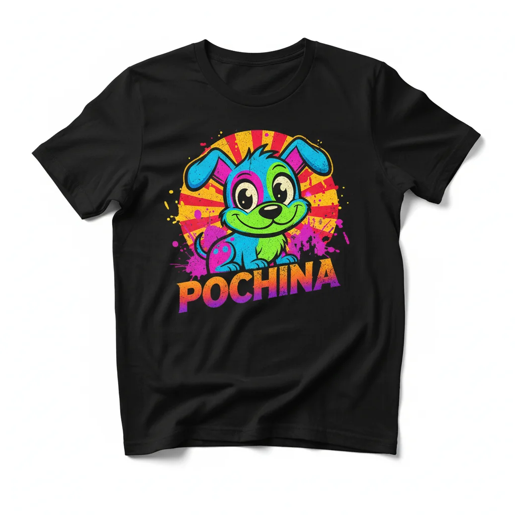 Poochina Graphic Tee - Unique Dog Art T-Shirt