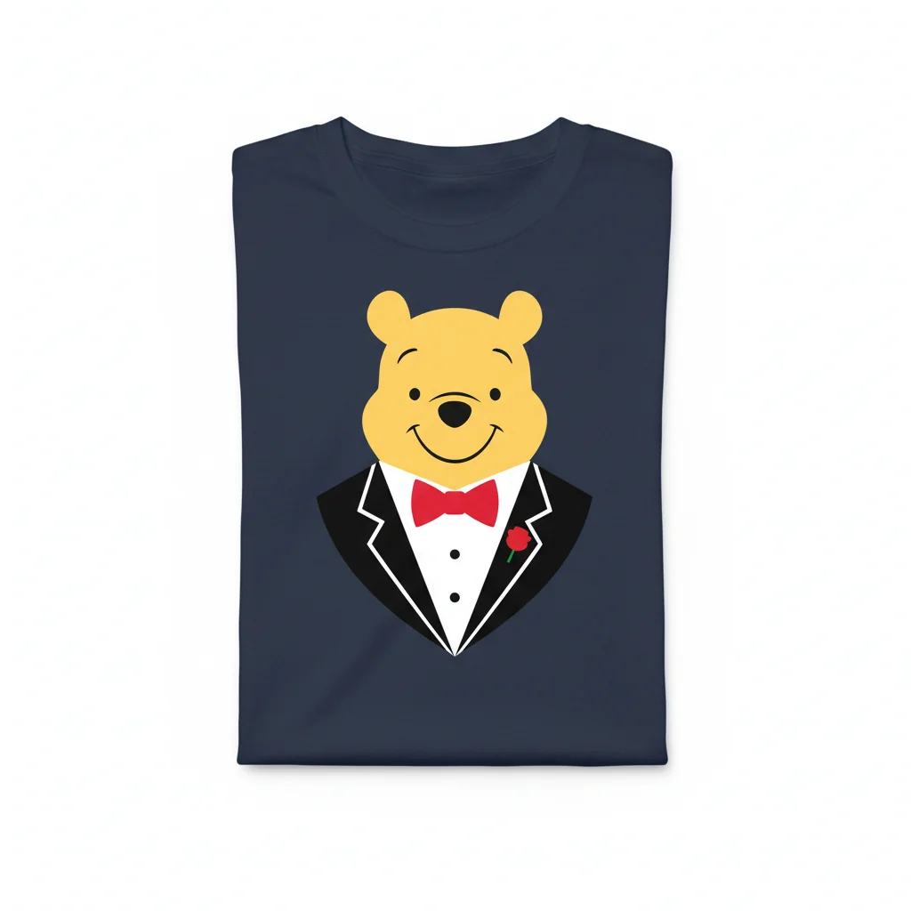 Pooh with Tuxedo Essential T-Shirt – Premium Cotton Graphic Tee
