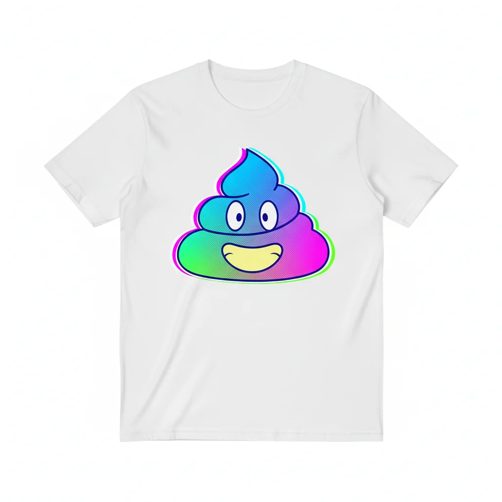 Poop Emoji T-Shirt | Funny Graphic Tee | Essential Ring-Spun Cotton