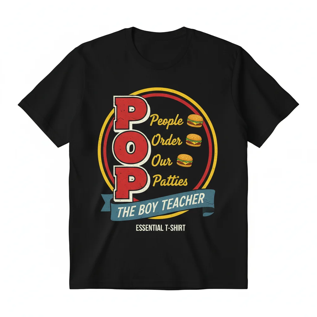 The 'POOP people order our patties' Artistic Statement Tee