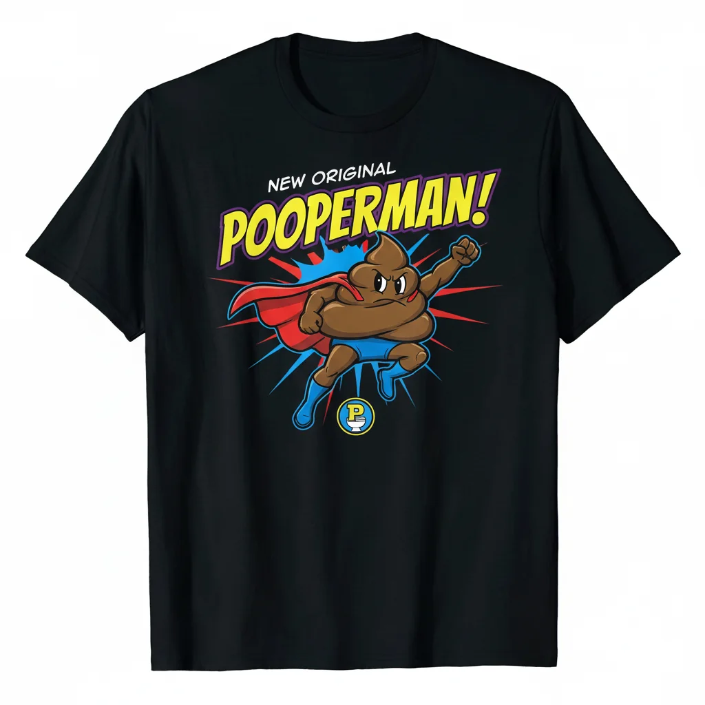 Pooperman Classic Unisex T-Shirt – Durable, Comfortable & Fade-Resistant