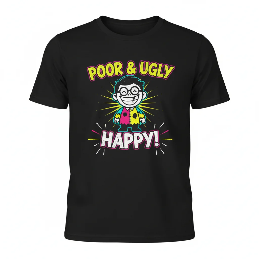 Poor Ugly Happy - Essential T-Shirt: Lasting Comfort, Vibrant Style