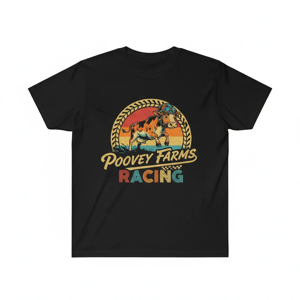 Poovey Farms Racing Essential T-Shirt – Classic Graphic Tee