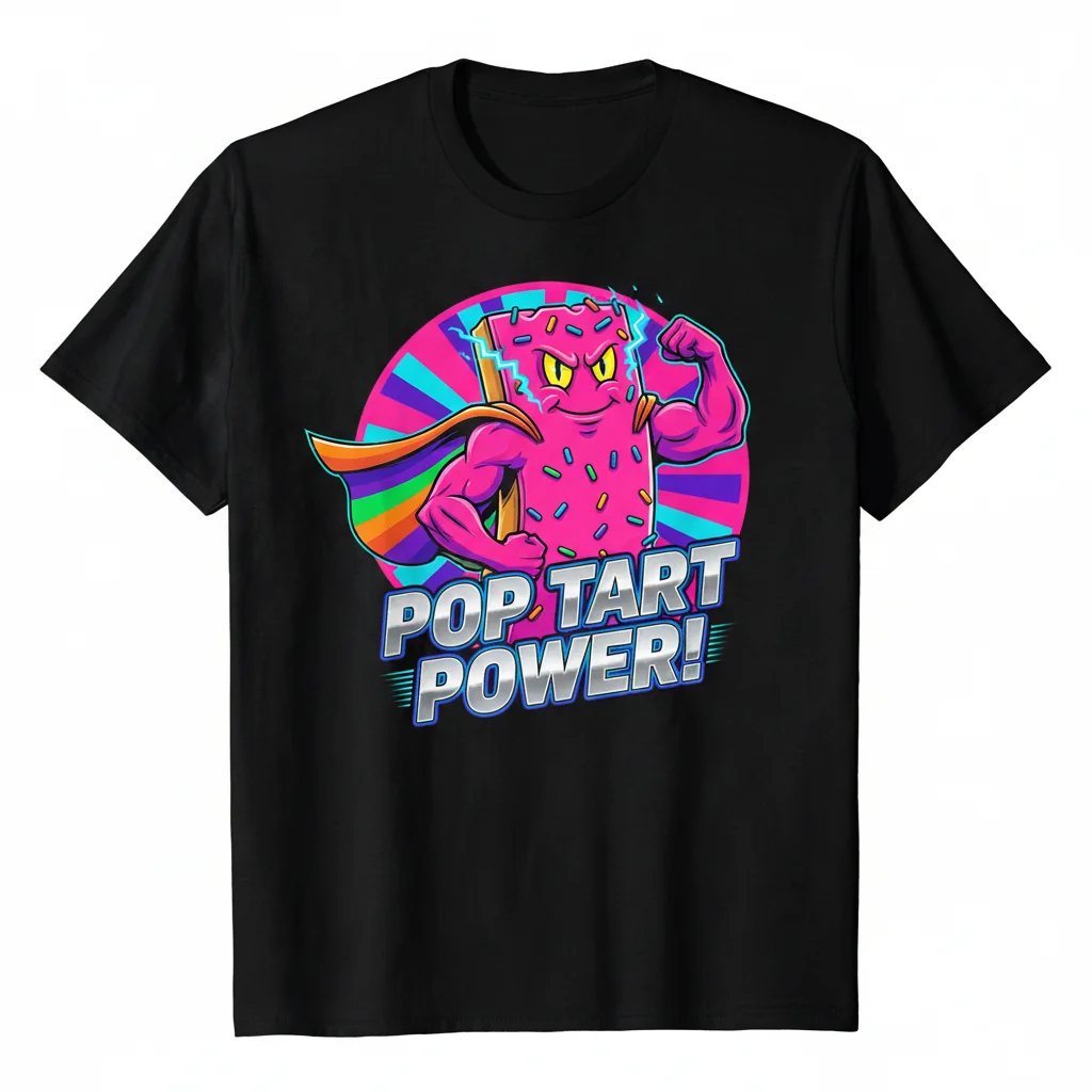 Pop Tart Power T-Shirt | Fun & Nostalgic Retro Graphic Tee