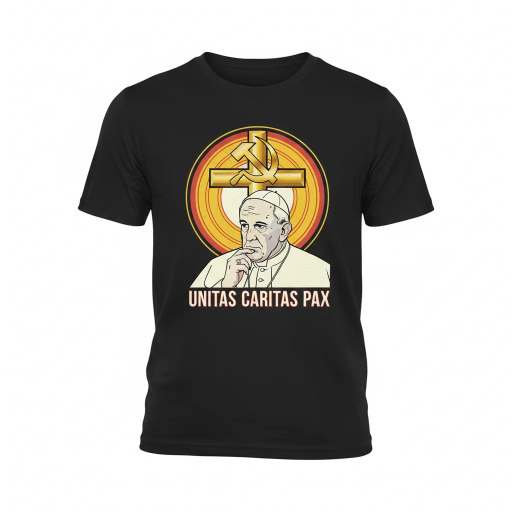 Pope Francis Hammer & Sickle Crucifix Essential T-Shirt - Unique Religious Statement Tee