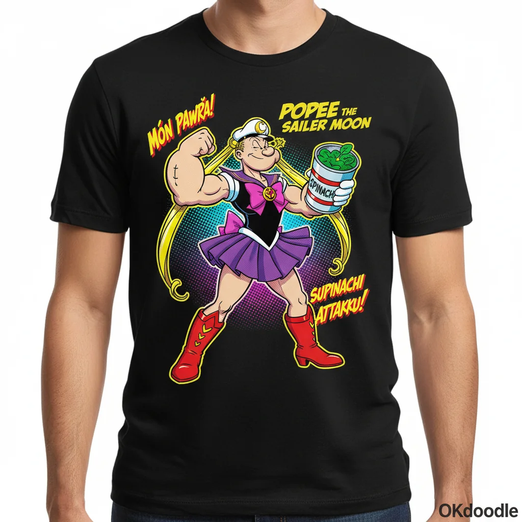 Popeye the Sailor Moon Essential T-Shirt - Premium Cotton Graphic Tee