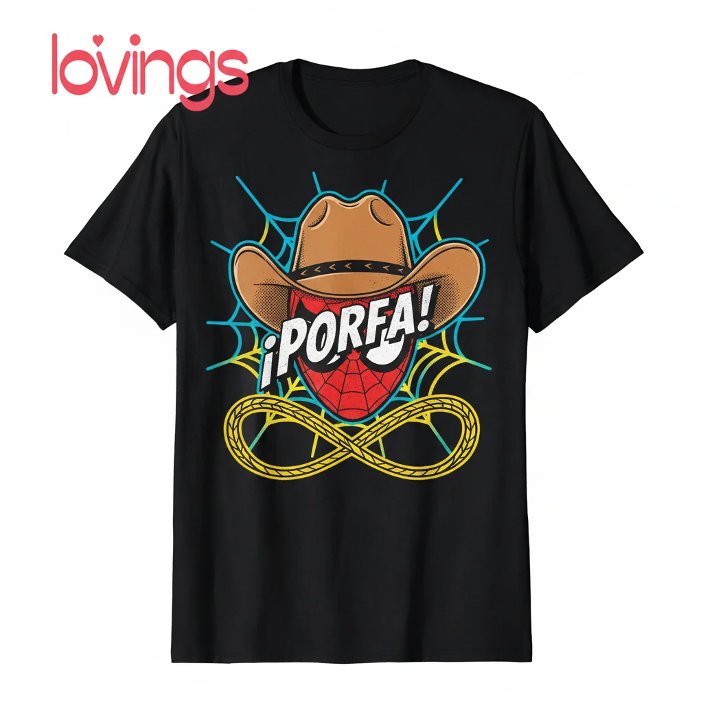 Camiseta Spider-Man 'Porfa Porfaman' de Algodón Premium - Diseño Exclusivo